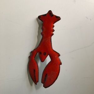 Cute ceramic lobster pin